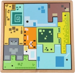 TREFL puzzle in legno – rompicapo Pixel Gang