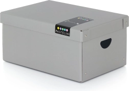 Grande scatola laminata PASTELINI grigia