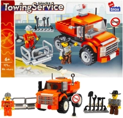Set di costruzione servizio di carro attrezzi – veicolo da lavoro arancione con minifigure