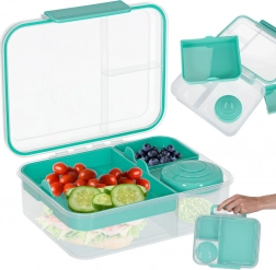 Lunch box con scomparti 2200 ml, menta