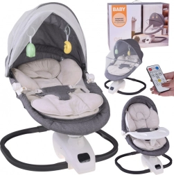 Lettino-altalena e seggiolina 3 in 1 con zanzariera e telecomando