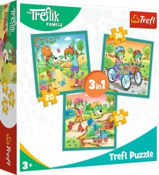 Puzzle Treflíci 3 in 1 – Incontra i Treflíci (20, 36 e 50 pezzi)