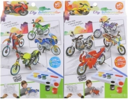 Set di moto 3D da colorare in cartone per bambini
