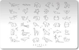 Sottomano da scrivania in polipropilene Origami Animals 60 × 45 cm