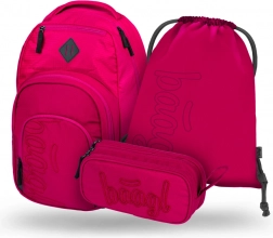 Baagl 3 Set Coolmate Ruby: zaino, astuccio e sacca