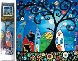 Pittura diamantata 7D Città fiabesca 30 × 30 cm