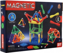 costruzioni magnetiche 77 pezzi plastica/metallo