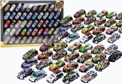 Set di macchinine metalliche colorate con trazione – 50 pz