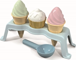 ANDRONI formine per la sabbia – gelato con stand, set da 8 pezzi