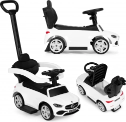 Monopattino senza pedali con asta di guida MERCEDES C‑Class con volante interattivo – Bianco