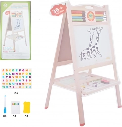 Lavagna in legno bifacciale con abaco e accessori