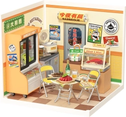 Robotime Rolife casetta DIY: ristorante Nonstop con illuminazione LED