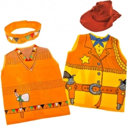Costume per bambini cowboy o indiano – gilet e cappello