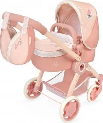 Passeggino pieghevole per bambole 3 in 1 con borsa Tulipe 70 cm
