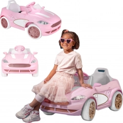 EVO auto elettrico decappottabile per bambini rosa con luci e suoni