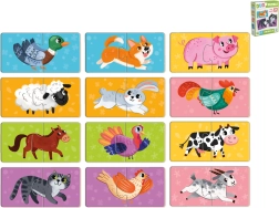 Puzzle per bambini con animaletti in scatola (24 pezzi, 12 immagini) dai 18 mesi