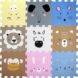 Humbi tappetino in schiuma – puzzle educativo con animaletti 120 × 120 cm, 9 pezzi