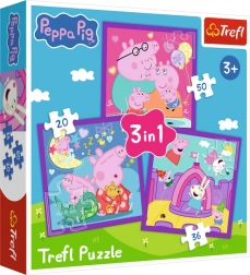 Puzzle Peppa Pig 3 in 1 (20, 36, 50 pezzi)