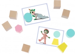 Blocchi in legno di associazione O! Klocki BABY – BOBAŚKI E ORSETTO di Trefl