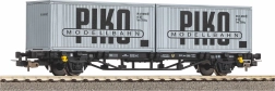 carro container PIKO DR ep. IV con 2× container da 20' H0
