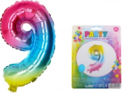 Palloncino gonfiabile arcobaleno numero 9