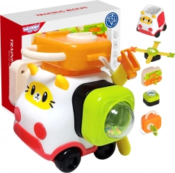 Woopie baby montessori set di costruzione auto gattino 4 in 1