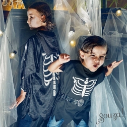 Mantello di Halloween per bambini CASPER 8–10 anni (128–140 cm) – Souza!