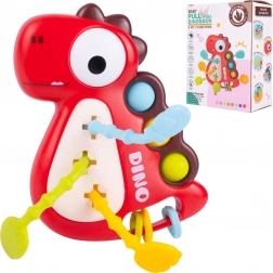 Dinosauro trainabile con sonaglio/mordicchiatore sonoro