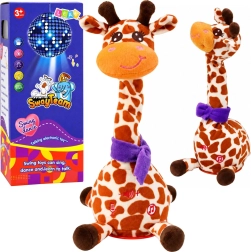 Giraffa interattiva di peluche che balla, canta e ripete suoni, 30 cm