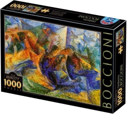 Puzzle Cavallo, cavaliere e edifici 1000 pezzi