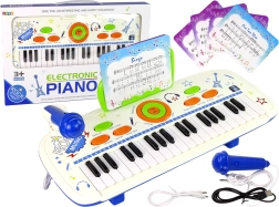 Tastiera pianoforte elettrica per bambini Blue USB MP3 con spartiti