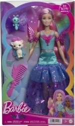barbie malibu bambola fata con capelli rosa e accessori