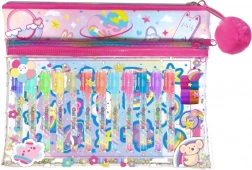 Set colorato con blocco e penne