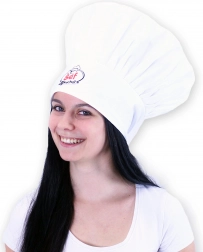 Cappello da cuoco per adulti con scritta Chef