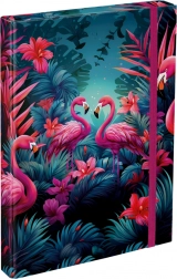 BAAGL Cartellina per quaderni scolastici A4 - fenicotteri