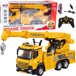 Giocattolo ammorbidito - gru gialla telecomandata