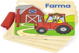 Libricino in legno fattoria – prime parole e animaletti