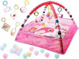 Tappetino educativo con archi e palline rosa