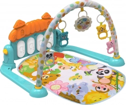 Chipolino tappeto gioco con pianoforte Zoo party – Blu