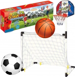 Set sportivo Woopie 2 in 1: Basket e porta calcio