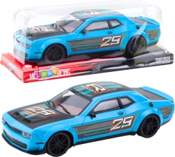 Auto sportivo con trazione posteriore blu