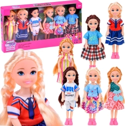 Mini bambole per casa delle bambole – set da 6 pezzi, 14 cm