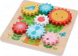 Puzzle in legno con ingranaggi per bambini