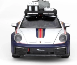 Modello d'auto in metallo 1:24 Porsche 911 Dakar Roughroads blu