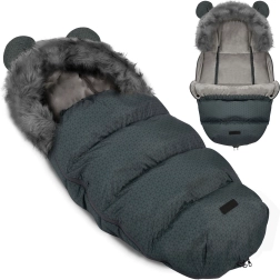 Sacco per passeggino e slitta Ricokids Elmi grigio grafite