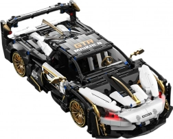 Set di costruzione auto sportiva bianco-nero 1242 pezzi