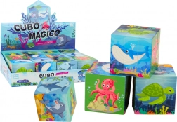 Cubo Magico Puzzle Educativo Animali Marini Gioco Puzzle