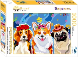 Puzzle Brain Tree famiglia di cani 1000 pezzi