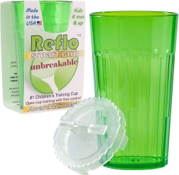 Bicchiere per l’apprendimento REFLO – verde, infrangibile, 170 ml (da 6 mesi)
