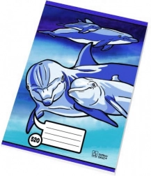 quaderno scolastico A5 bianco 20 fogli delfini